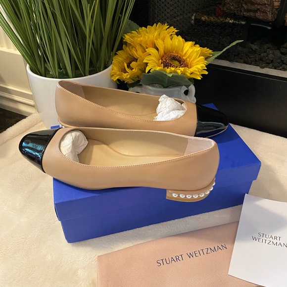 STUART WEITZMAN Women's Pearl Slip On Cap Toe Flats - Picture 5 of 10